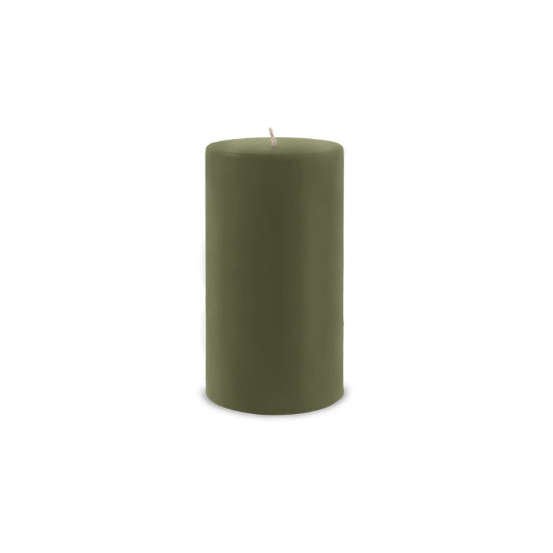 Classic Pillar Candle 3" x 6" - moss green