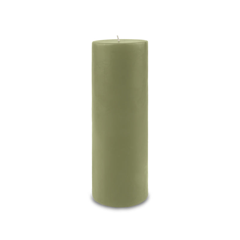 3" x 9" Classic Pillar Candle - desert plive green