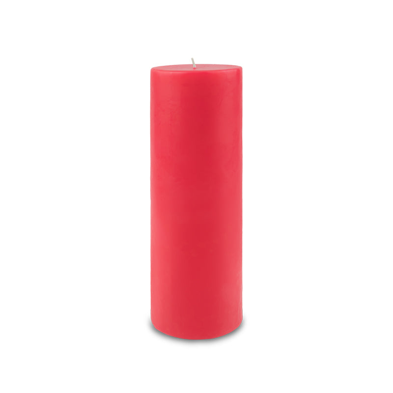3" x 9" Classic Pillar Candle - holiday red