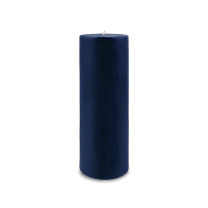 3" x 9" Classic Pillar Candle - navy blue