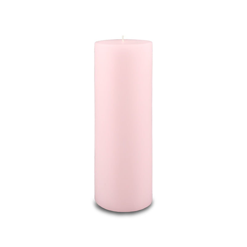 3" x 9" Classic Pillar Candle - petal pink