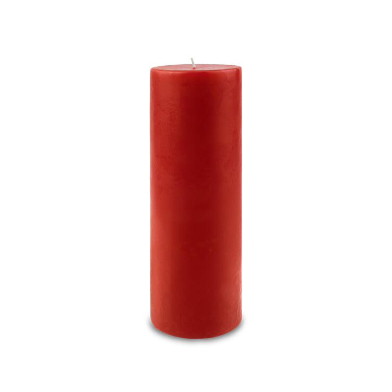 3" x 9" Classic Pillar Candle - red
