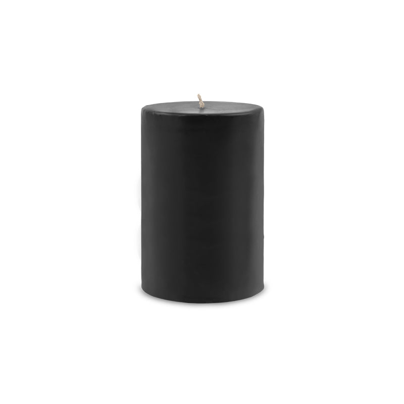Contemporary Pillar Candle 4" x 6" Black