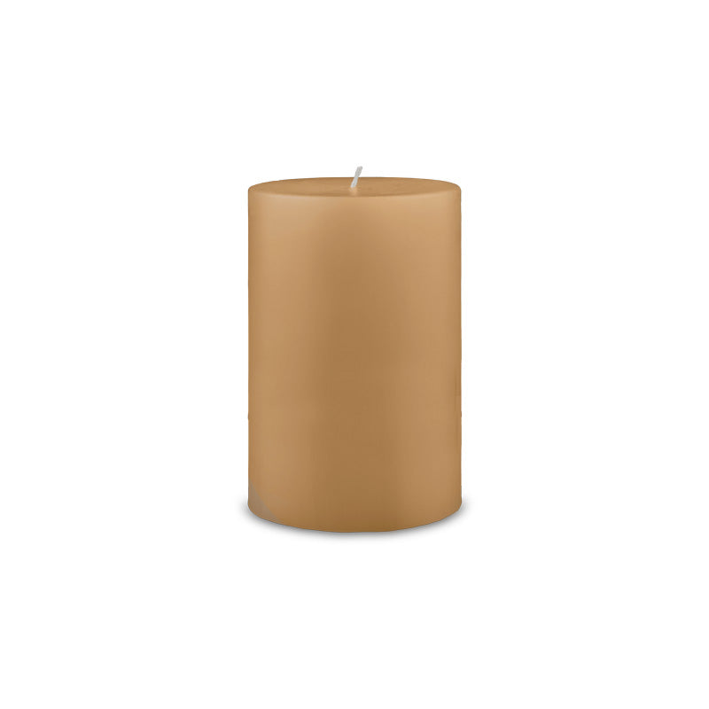 Contemporary Pillar Candle 4" x 6" Cafe Au Lait