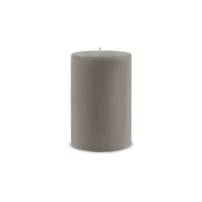 Contemporary Pillar Candle 4" x 6" Paris Gray