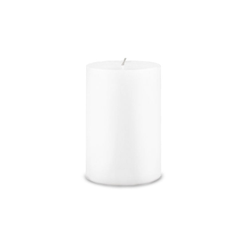 Contemporary Pillar Candle 4" x 6" White