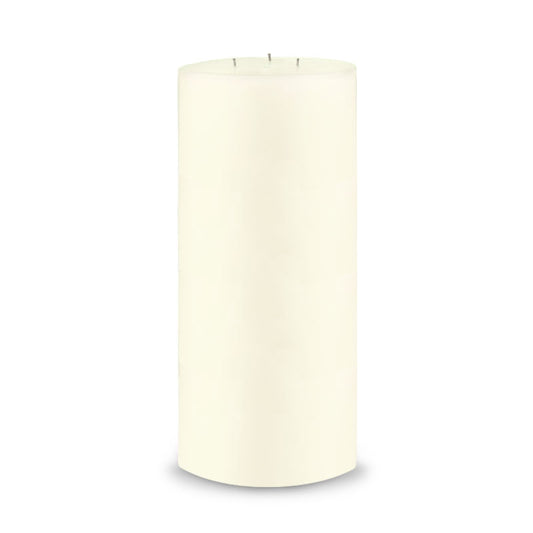 Contemporary 3-Wick Pillar Candle 6" x 12" Ivory