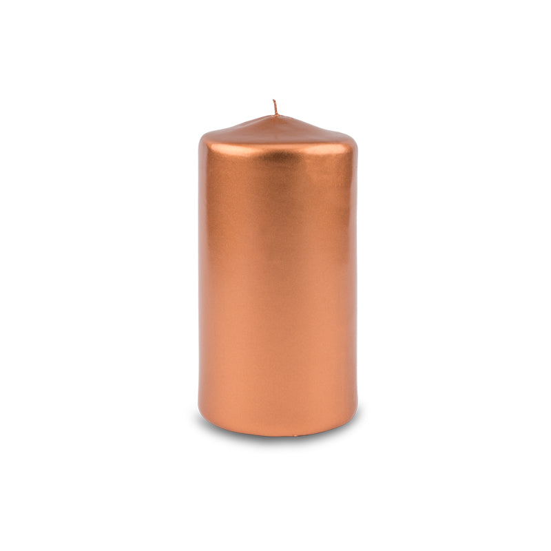 Metallic Pillar Candle 3" x 6" Copper