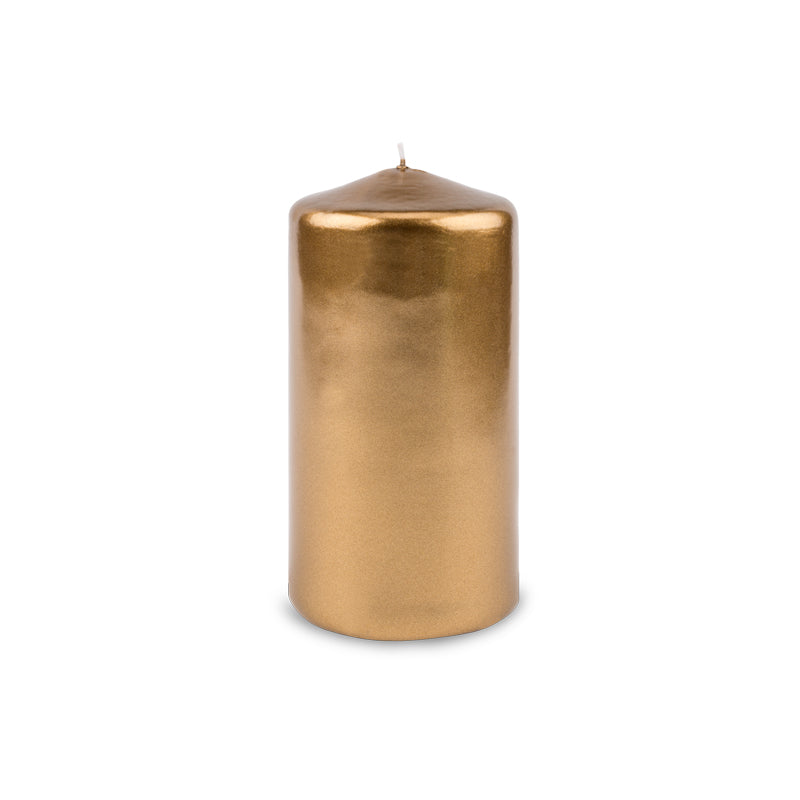 Metallic Pillar Candle 3" x 6" Roman Bronze