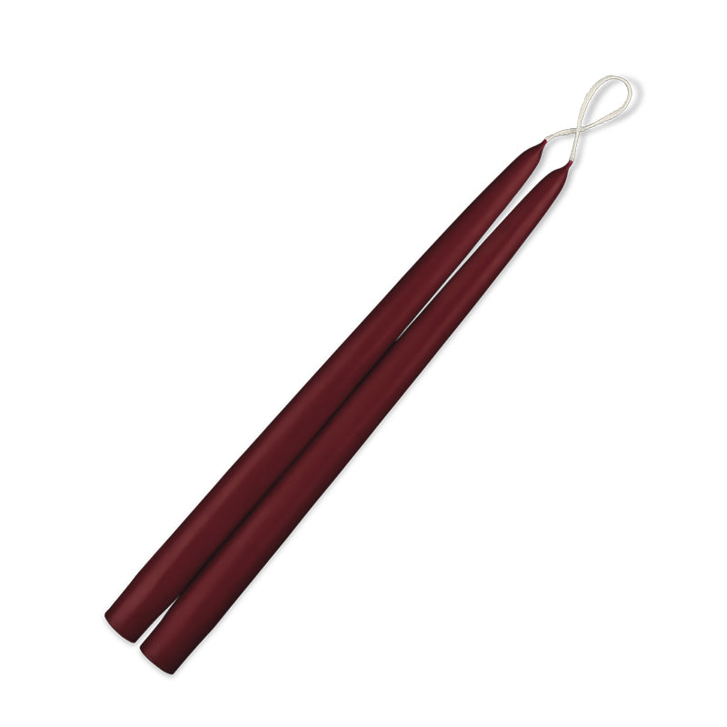 Taper Candles 12" - 1 pair - french bordeaux