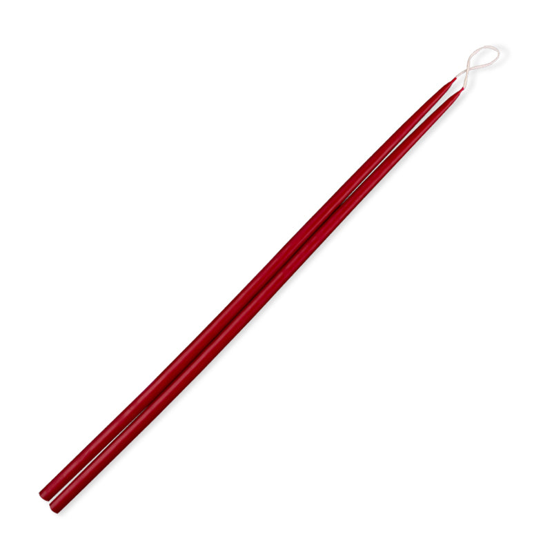 Red Taper Candles 18" Thin - 8/box