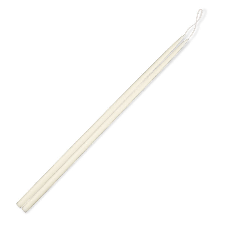 Ivory Taper Candles 18" Thin - 8/box