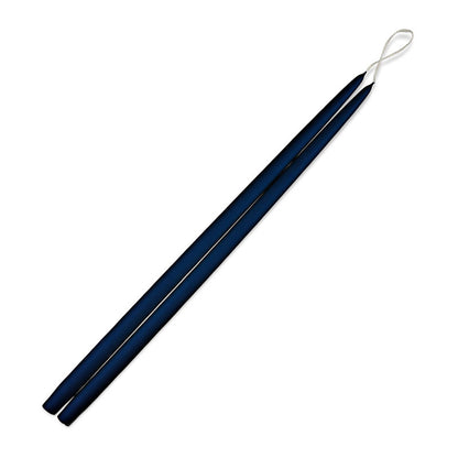 24" Taper Candles - 1 pair - navy blue