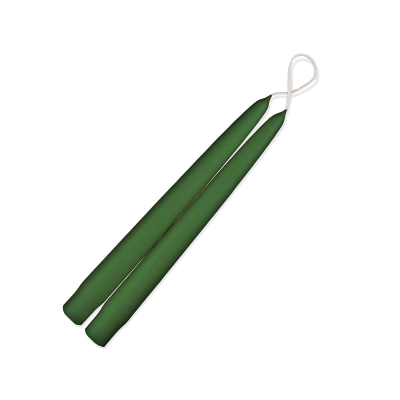 Taper Candles 9" - 1 pair Holly Green