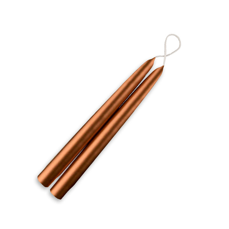 Metallic Taper Candles - 9" - Copper