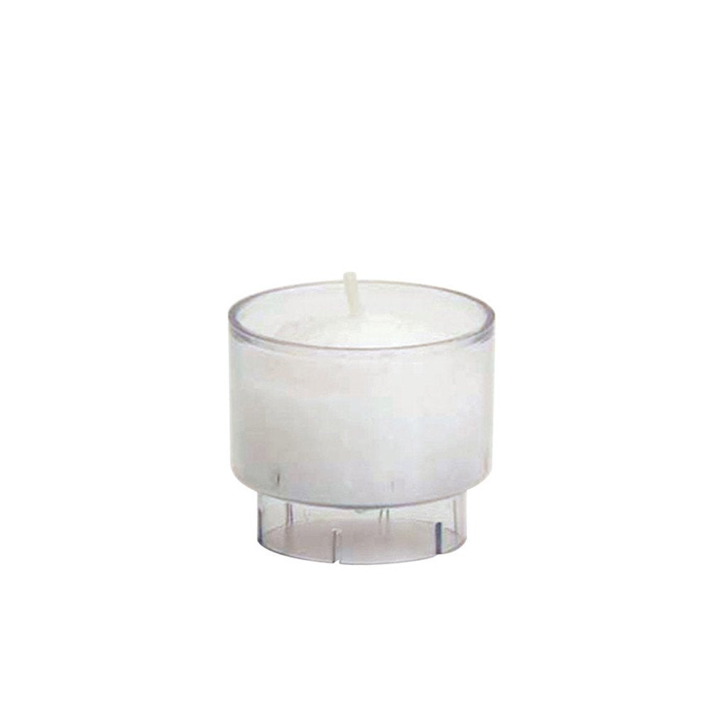 Tealight Candle - White in Clear Cup - Pedestal - 126/box